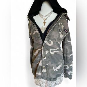 Camouflage DICKIES Hooded Women's Jacket